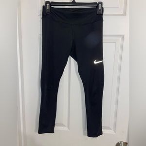 black nike leggings with mesh back on calf
